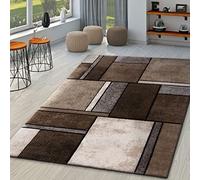 TT Home Tapis Pile Courte Chambre Adulte Salon Modern Vintage Abstrait Motif Geometrique, Couleur:Gris Beige Marron, Dimension:240x330 cm