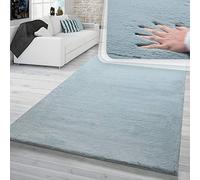TT Home Tapis Poils Hauts pour Salon Imitation Fourrure De Lapin Douce Fausse Fourrure Turquoise, Dimension:140x200 cm