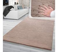 TT Home Tapis Poils Hauts Salon Fausse Fourrure Imitation Fourrure De Lapin Très Douce Beige, Dimension:160x230 cm