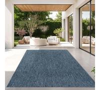 TT Home Tapis pour Extérieur Tapis De Cuisine Balcon Terrasse Design Uni Moderne, Couleur:Bleu, Dimension:200x280 cm
