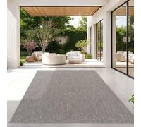TT Home Tapis pour Extérieur Tapis De Cuisine Balcon Terrasse Design Uni Moderne, Couleur:Gris, Dimension:300x400 cm