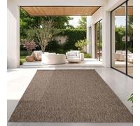 TT Home Tapis pour Extérieur Tapis De Cuisine Balcon Terrasse Design Uni Moderne, Couleur:Taupe, Dimension:200x280 cm