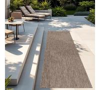 TT Home Tapis pour Extérieur Tapis De Cuisine Balcon Terrasse Design Uni Moderne, Couleur:Taupe, Dimension:60x100 cm