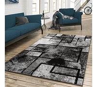 TT Home Tapis Salon Chambre Adulte Poils Ras Vintage Moucheté Moderne Motif Geometrique, Couleur:Gris 2, Dimension:120x170 cm