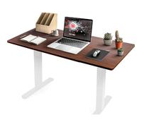 TT160 WT Plateau pour Bureau Assis Debout de 160 cm - Structure réglable en Hauteur Vendue séparément TM51 ou TM61 - Effet Bois de Noyer