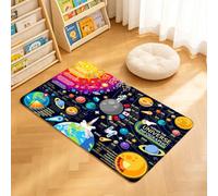 TTBAoDAoY Tapis de Porte Paillasson 40x60cm Interieur et Extérieur Antidérapant Absorbant, Carte éducative de l'univers Planètes solaires, Big Bang, Évolution et Astronautes