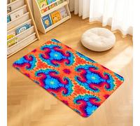 TTBAoDAoY Tapis de Porte Paillasson 40x60cm Interieur et Extérieur Antidérapant Absorbant, Fond symétrique à Motifs tourbillonnants bohèmes Hippies