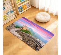 TTBAoDAoY Tapis de Porte Paillasson 40x60cm Interieur et Extérieur Antidérapant Absorbant, La Grande Muraille de Chine Ciel Fantastique au-Dessus de l'architecture culturelle