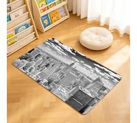 TTBAoDAoY Tapis de Porte Paillasson 40x60cm Interieur et Extérieur Antidérapant Absorbant, New York NYC Au-Dessus de Manhattan du Haut des Gratte-Ciel Culture Urbaine Mondiale