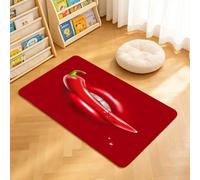 TTBAoDAoY Tapis de Porte Paillasson 40x60cm Interieur et Extérieur Antidérapant Absorbant, Piment Rouge Fort dans la Bouche Ouverte