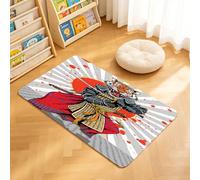 TTBAoDAoY Tapis de Porte Paillasson 40x60cm Interieur et Extérieur Antidérapant Absorbant, Samouraï Tigre avec épée en vêtements Traditionnels