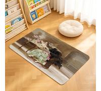 TTBAoDAoY Tapis de Porte Paillasson 40x60cm Interieur et Extérieur Antidérapant Absorbant, Scène Romantique Vintage avec des Chats anthropomorphes en vêtements édouardiens