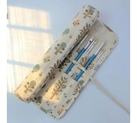 Ttdesefu Support de rangement pour pinceaux de peinture - 20 emplacements - Pochette en toile enroulable pour aquarelle et gouache (petit arbre)