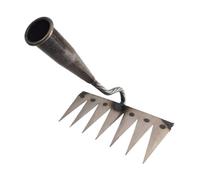 TTETTZ Râteau de Désherbage, Outil de Desherbage, Rateau Jardin, Desherbeur Manuel, Désherbeurs Manuels, Râteau et Charrue en Acier Au Manganèse, pour Désherber, Ameublir, Semence, 7 Dents