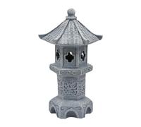 TTETTZ Statue Jardin Ornement Lanterne Sculpture Artisanat Résine Figurine Chinoise Adaptée pour Patio Jardin Balcon Espace Extérieur Ambiance, 11 x 10 x 26 cm
