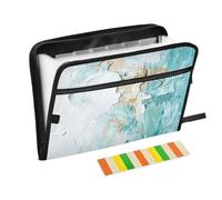 Ttgoth Organiseur de fichiers accordéon pour peinture à l'huile 13 poches avec étiquettes A4 Porte-documents portable pour l'école, le bureau et le travail