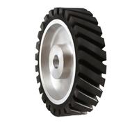 TTISJHK Roue de contact pour meuleuse à bande - 200 mm x 50 mm - En aluminium et caoutchouc - Pour ponceuse à bande, polissage, ébavurage, chanfreinage, disque de ponçage pour métal et bois