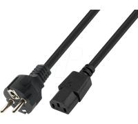 TTL 7102-5M-G - Cordon d'alimentation CEE 7/7 à C13, 5,0 m, noir