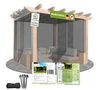 TTL GARDEN Moustiquaire Deluxe XXL - 500 x 300 x 250 cm - Noir - Maille fine de 0,07 mm - 3 entrées - Résistante aux UV et respirante - Protection contre les insectes