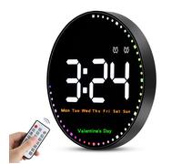 TTLIFE Grande Horloge Murale Numérique de 10"", Réveil Enfichable, 12/24 Heures Horloge de Gym Télécommande, Haut et Bas Comptage
