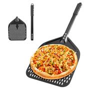 TTLIFE Pelle à pizza, 30 x 30 x 72 cm Pelle à pizza perforée en aluminium anodisé dur pour une glisse facile sur la pierre à pizza