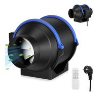 TTLIFE Ventilateur tubulaire, 150 mm, ventilateur de canal réglable en ligne, silencieux, pour salle de bain, WC, cuisine, garage