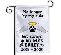 Tu N'Es Plus À Mes Côtés, Mais Tu Resteras Toujours Dans Mon Cœur - Mémorial Pour Animaux Disparus-Pont De L'Rainbow Drapeau 30X45Cm Drapeaux Durable Double Face Drapeau De Cour Chambres