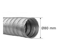Tubage flexible double peau inox Ø80 mm 1500 cm (15 m)