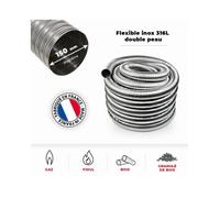 Tubage flexible inox double peau ø150 mm - 7 mètres