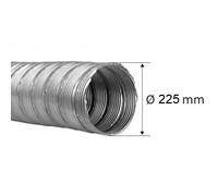 Tubage flexible simple peau inox Ø225 mm 190 cm