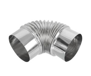 Tubage Poele A Bois en Acier Inoxydable pour Évacuation Cheminée | Argenté, Résistance à Chaleur et Corrosion, Surface Lisse sans Bavures, pour Réparation