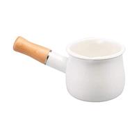 Tubayia Pot à Lait Anti-adhésif avec Manche en Bois pour cuisinière à gaz à Induction 550 ML Weiß