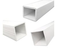 Tube carré en PVC blanc Kunstuff - Profil de poteau (7,5 x 1 mm)