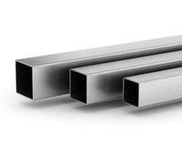 Tube carré inox 304L - Profilé creux acier inoxydable - Différentes tailles et longueurs (50 x 50 x 3,0 mm x 1.500 mm)
