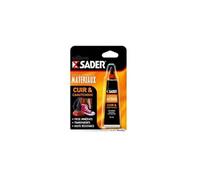 Sader Cuir et Caoutchouc - Colle Contact Type Néoprène - Prise Immédiate - Haute Résistance à l'Humidité et à la Chaleur - Formule Gel - Tube 30 ml