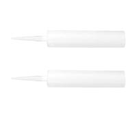 Tube de Mastic Rechargeable Embout Fin 300ml, 2 Pièces | Remplissage de Colle sur Verre, Application D’agent D’étanchéité, Blanc, Usage Simple et Précis