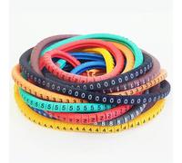 Tube de numéro de marqueur de Fil de câble en PVC et ABS | Multicolore Jaune, 1,5-6,0 mm², 100-1000 pcs : Organisation des câbles for ordinateurs et téléviseurs(Ec-1-1000pcs-color)