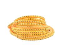 Tube de numéro de marqueur de Fil de câble en PVC Souple | Organisation des câbles jaune 1,5-6,0 mm2 : EC-0 à EC-3 AZ 520 pièces for ordinateurs et téléviseurs(Ec-3(520pcs)yellow)