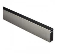 Tube de penderie rectangulaire 32,3 x 11,8 mm - avec joint anti-bruit - argent SYNERCIA