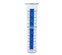 Tube de pluviomètre - Grand moniteur de nombre transparent, outil de mesure de précipitations de 20,3 cm, cylindre en polypropylène bleu durable | Suivi précis des pluies pour chemin, cour, jardin