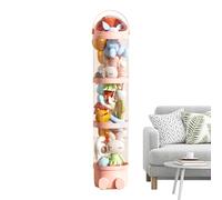 Tube de rangement animal en peluche | Seau de de 63,7 pouces | Porte-paperle transparent à 4 couches | Organisateur d'économie d'espace pour salle de jeux, chambre à coucher, collection de joue