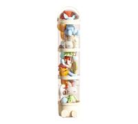 Tube De Rangement Pour Animaux En Peluche, Organisateur Vertical De 162 Cm Pour Jouets | Conteneur De Rangement Transparent À 4 Compartiments Avec Fenêtre De Visualisation, Solution Peu Encombrante Po
