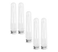 Tube de Rangement pour Lacets Couvercle 5 Pièces en Plastique Transparent | Format Compact et Léger, Lot de 5, Tube Rigide Transparent, Accessoire de Voyage Pratique