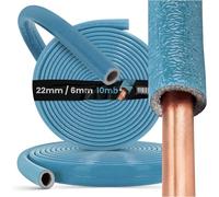 Tube D'isolation Tuyau Mousse Longueur Bleu Calorifugeage De La Tuyauterie PEX Conduits Isolants Manchon Wrap De Protection (22 mm / 6 mm)