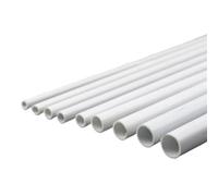 Tube en plastique PVC blanc, longueur 500mm, diamètre extérieur 5mm ~ 24mm, 2/4/6 pièces(3x5mm 6pcs)