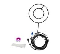 Tube flexible de 26, 3 pieds pour équipement de, B | Tuyau en polyéthylène robuste, 8 buses de dispersion amovibles en laiton, terrasse extérieure, arrosage par temps