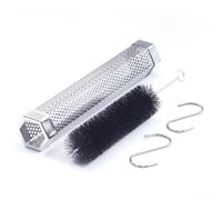 Tube générateur de fumée pour barbecue de 30,5 cm - Copeaux de bois en acier inoxydable 304 pour gril à granulés - Répartition uniforme des saveurs pour viande, fromage, poisson - Accessoire de