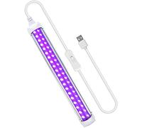 Tube LED Lumière Noire,10w UV LED Tube Portable Lumière DJ Disco,Black Light UV 5V Port USB pour Halloween Noël Soirée Body Painting Peinture Maquillage Fluo