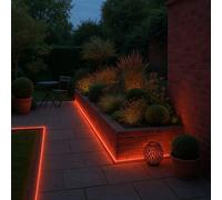 Tube lumineux LED 9m Lampe d'extérieur rouge Lampe décorative IP44 Décoration de jardin 216 LED, plastique, LxD 900 x 1 cm