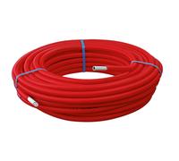 Tube multicouche gainé rouge 20mm x 50m Fixoconnect